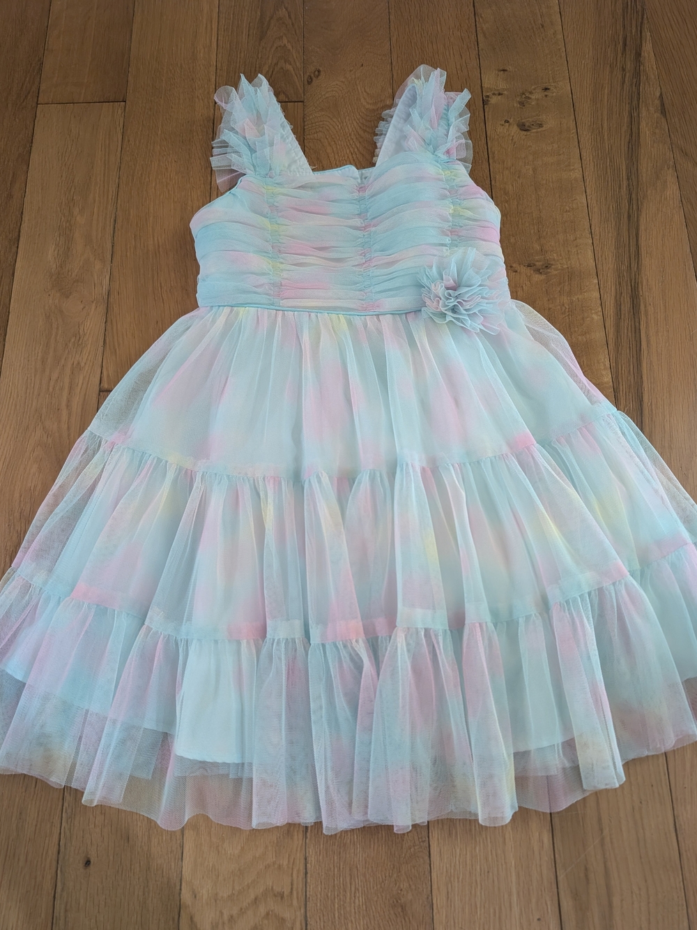 Jona Michelle Pastel Tulle Ruffle Dress for Girls 4T